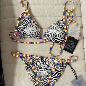 It’s Now Cool - Free People Zebra Bikini